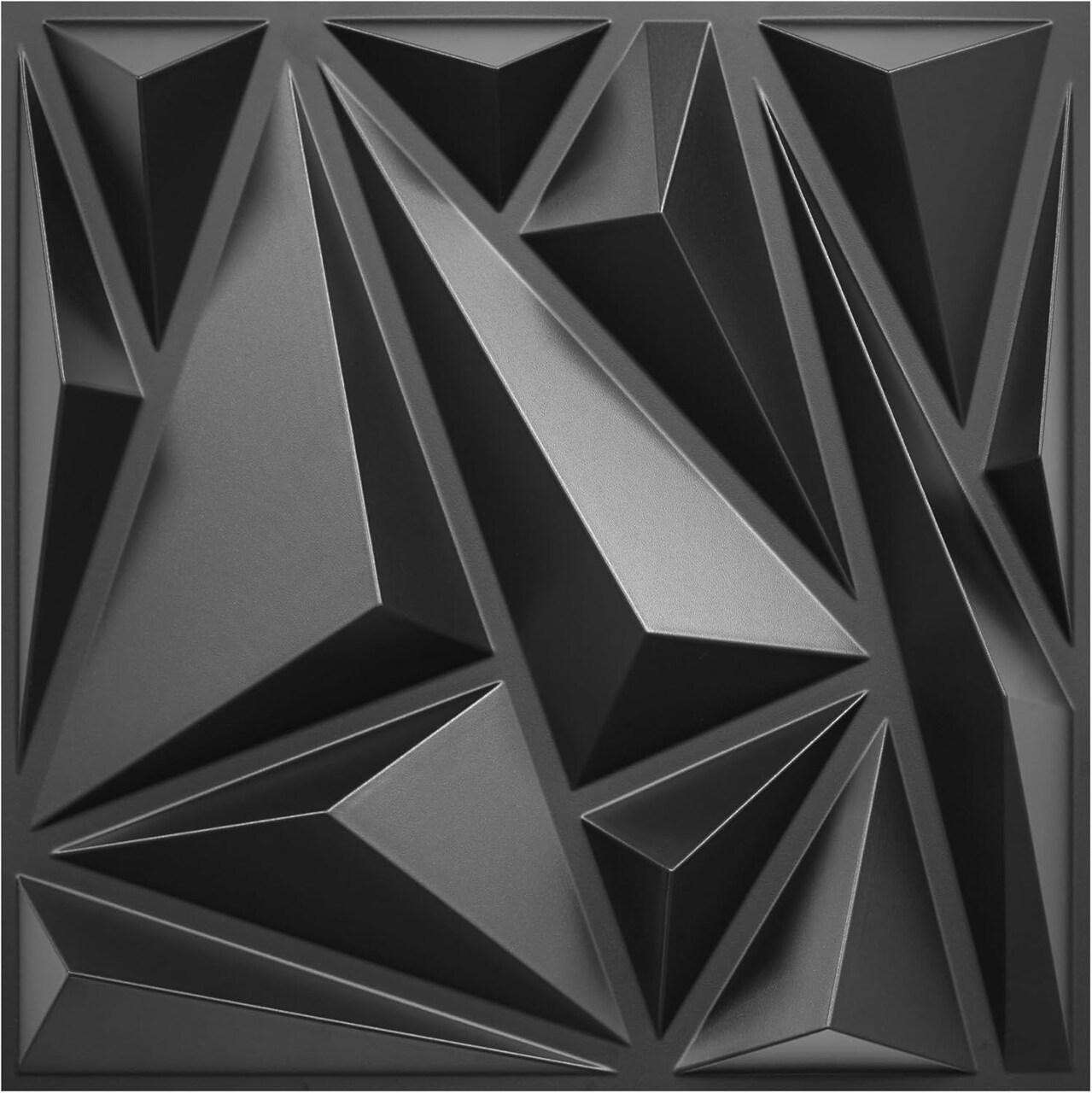 33 Pack 3D Wall Panels for Interior Wall Decor, Black Diamond Design Accent Wall Decor, 12''x12'' Modern Wall Panels for Gaming Room Bedroom TV Background